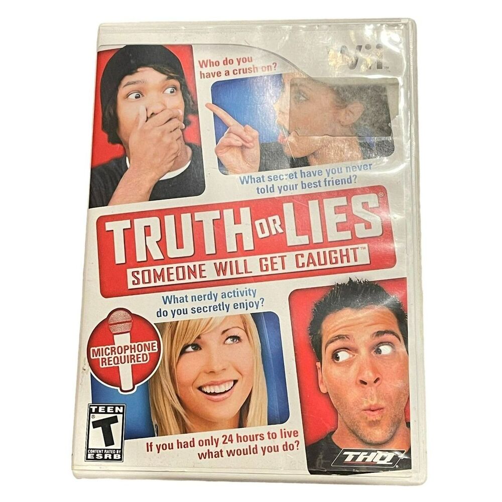 Truth or Lies (Nintendo Wii, 2010) TESTED CASE & DISC ONLY Video Game